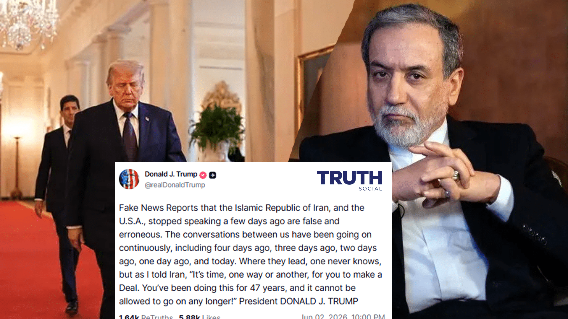 Donald Trump کا تہران کو چیلنج، علاقائی کشیدگی کے دوران روزانہ خفیہ مذاکرات کا دعویٰ