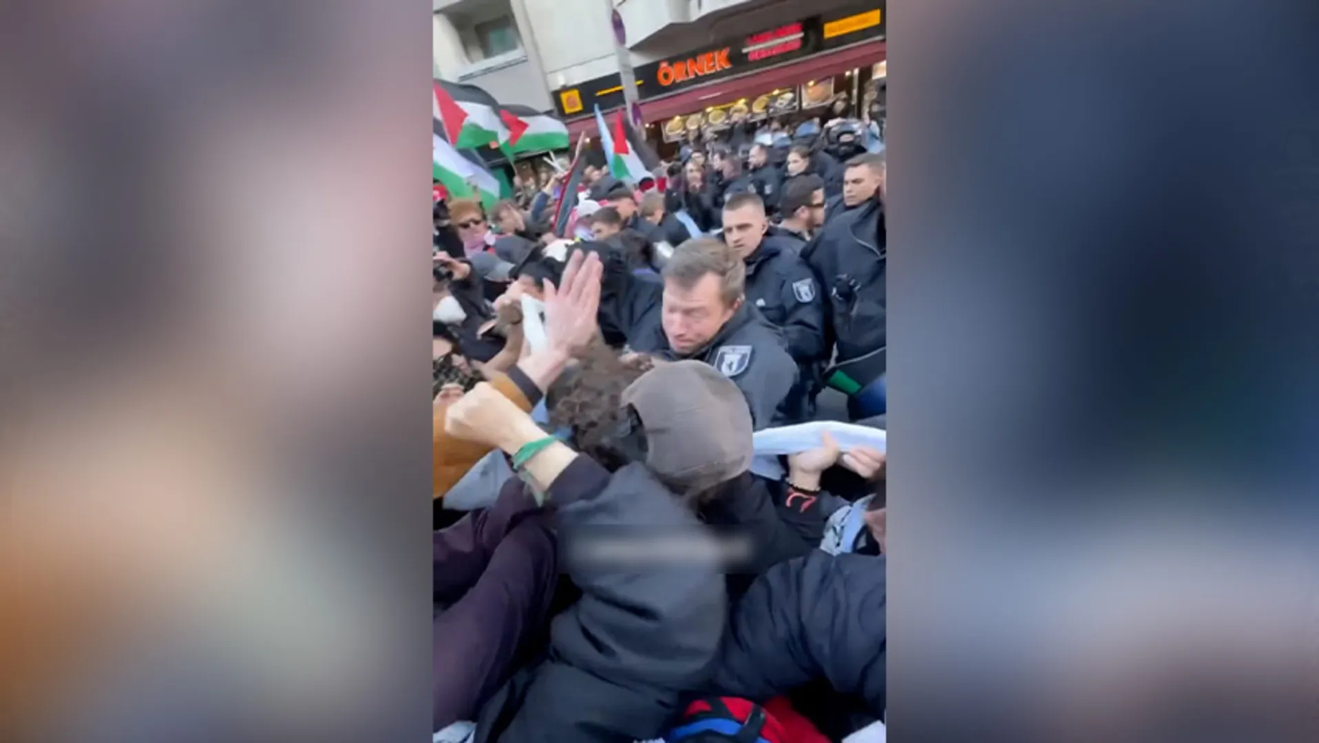 برلن پولیس کا یومِ نکبہ کی ریلی کے شرکاء پر تشدد